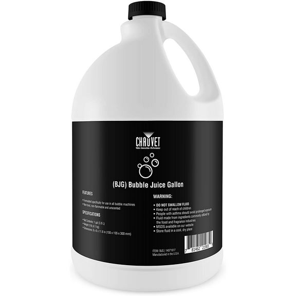 CHAUVET DJ BJG Non-Toxic Non-Staining Bubble Machine Fluid, 1 Gallon Bottle