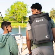 CORE 24 Can Climakeep Magnetic Soft Cooler, Leakproof Cooler, Waterproof Zipper, Charcoal