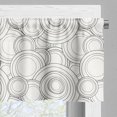 thumbnail image 3 of Ambesonne Abstract Valance Pack of 2, Interlocking Circle Design, 54"X12", Off White Charcoal Grey, 3 of 5
