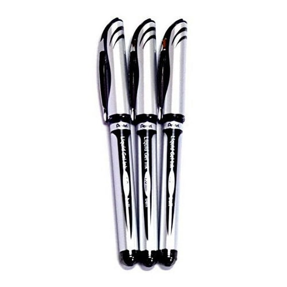 Pentel EnerGel Liquid Gel Ink Pens, Ballpoint, 1.0 mm, Black Ink, 3 Count, 3 Pack