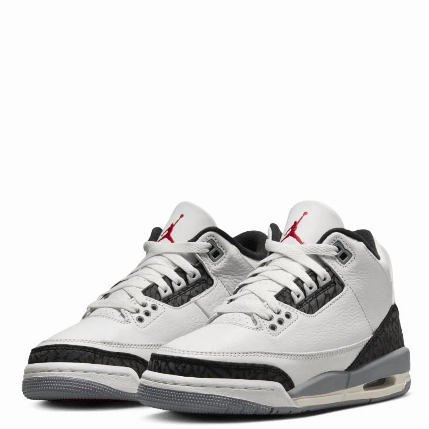 Big Kid's Jordan 3 Retro "Cement Grey" Summit Wht/Fire Red (DM0967 106) - 5.5
