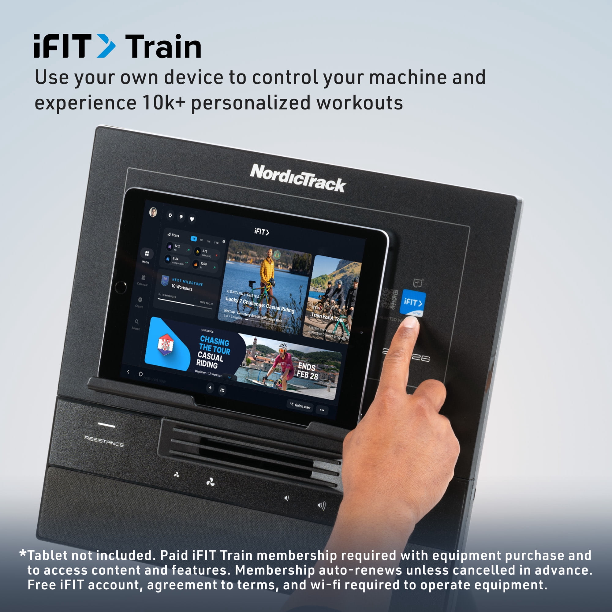 NordicTrack G LE Recumbent Smart Exercise Bike with 26 Resistance Levels, Silent Magnetic Resistance™, AutoBreeze™ Fan, SmartAdjust™ & Powered by iFIT