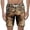 Brown, variant on Athletic Shorts Men Retro Graphic Print Drawstring Summer Casual Elastic Waistband Workout Gym Basketball Shorts
