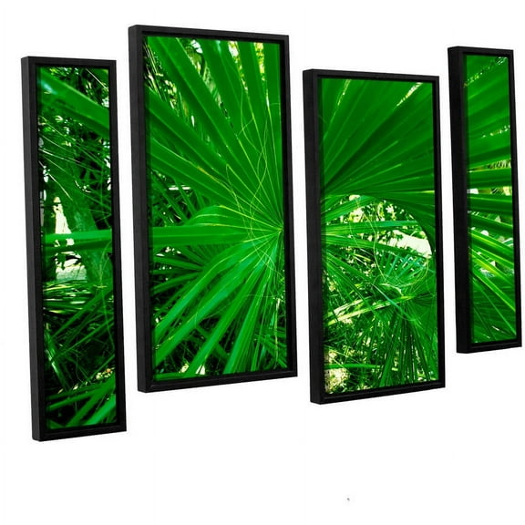 ArtWall Lindsey Janich "Spiral" 4-Piece Floater Framed Canvas Staggered Set