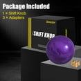 thumbnail image 6 of Round Ball Shift Knob Universal Marble Style Gear Shift Knob 5 6 Speed for Manual Automatic Vehicles with Adapters (Purple), 6 of 7