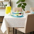 thumbnail image 4 of DII Polka Dot Printed Tablecloth, White/Multi, 60x104", 4 of 5