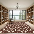 thumbnail image 2 of ODIKA 5'x7' Machine Washable Non-Slip Area Rug, Irregular Spotted with Distinctive Rustic Hide Motif High Traffic Rug with Pad, Brown, 909084, 2 of 8