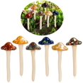 thumbnail image 1 of Setas de jardín coloridas, cerámica de setas de jardín de hadas [4 colores 6 piezas], 1 of 5