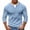 Blue, variant on Ohufall Men's Long Sleeve Shirts Plus Size Fashion Solid Color Casual Splicing V-Neck Tops Stretchy Loose Comfy Double-layer Shirts for Men