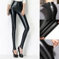 thumbnail image 5 of Women's Stretchy Faux Leather Leggings Pants, Sexy High Waisted Tights, 5 of 9