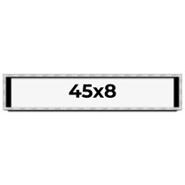 45x8 Frame Brushed Silver Solid Wood Picture Frame | 0.75 Inch Moulding Width | Rabbet Depth 0.75