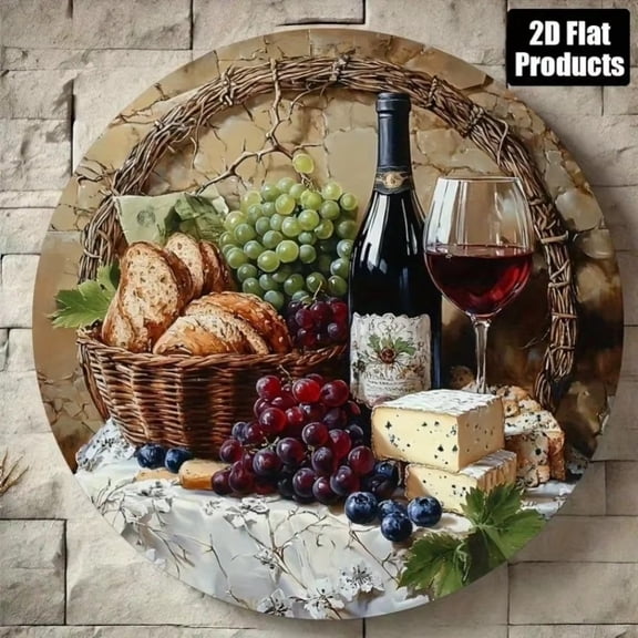 HELLOYOUNG Wine Wall Decor Metal Tin Sign - 1PC Vintage Wine Themed Art for Bar, Kitchen, Cafe, Home | Unique Rustic Gift for Holiday, Housewarming & Birthday