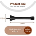 thumbnail image 3 of Spring Door Stoppers,12Pcs Black Door Stopper Stop Wall Protector with Low Mounted Black Rubber Bumper Tips,Indoor Outdoor Doorstops with Screws for Skirtings Walls, 3 of 5