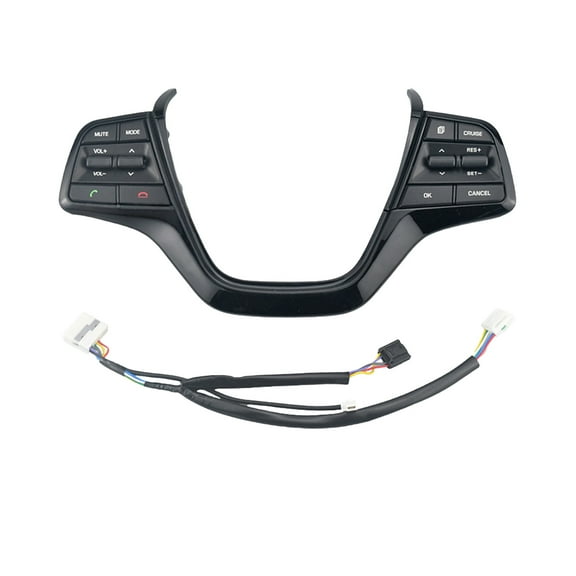 Steering Wheel Mounted Cruise Control Switch Button Kit, Fit For Hyundai Elantra 1.6L 2016-2019, Cruise Control Switch Replacement-black-a pair