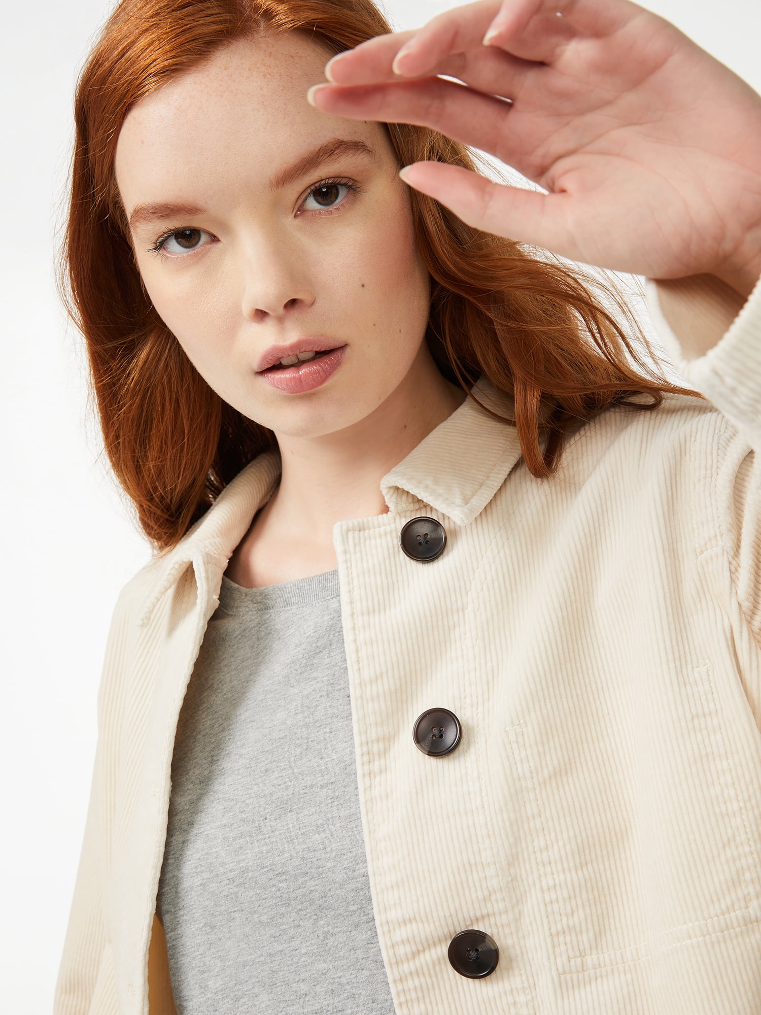 Free Assembly Women's Corduroy Chore Jacket - Walmart.com