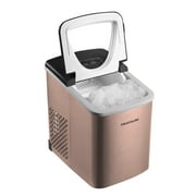 Frigidaire 26 lb. Bullet Ice Maker, Countertop Ice Machine with LED Control Panel, Copper Stainless Steel