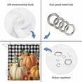 thumbnail image 4 of Orange Pumpkins Fall Shower Curtain, Waterproof Shower Curtains for Bathroom, Plaid Thanksgiving Maple Leaf Washable Fabric Bathtub Curtain Set Bath Decor with 12 Hooks 72"x78", 4 of 8