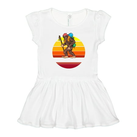 

Inktastic Bigfoot Take a Hike! Happy Sasquatch in the Sunset Gift Toddler Girl Dress