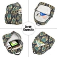 thumbnail image 5 of FORMRS Mini Backpack Purse for Women Travel Daypack Casual Shoulder Bag, Green Peacock Pattern, 5 of 7
