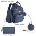 thumbnail image 6 of Ruvalino Baby Diaper Bag Backpack with Pacifier Holder, Multifunctional Travel Bag, Denim Blue, Large - Perfect for Back to School Supplies, 6 of 6