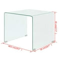 thumbnail image 4 of vidaXL Coffee Table Tempered Glass 49.5x50x45 cm Clear, 4 of 4