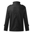 thumbnail image 4 of EOYWHK Winter Blazers for Men Short Trench Pea Coats Long Sleeve Single Breasted Dress Jacket, 4 of 8