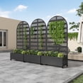 thumbnail image 2 of MAYEERTY 72*35*16in Iron Arch Garden Bed Freestanding Planter Box with Trellis for Climbing Plants, Black, 2 of 5