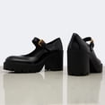 thumbnail image 3 of FSJ Women Mary Jane Shoes Platform Chunky Heel Pumps Size 8 Black, 3 of 4