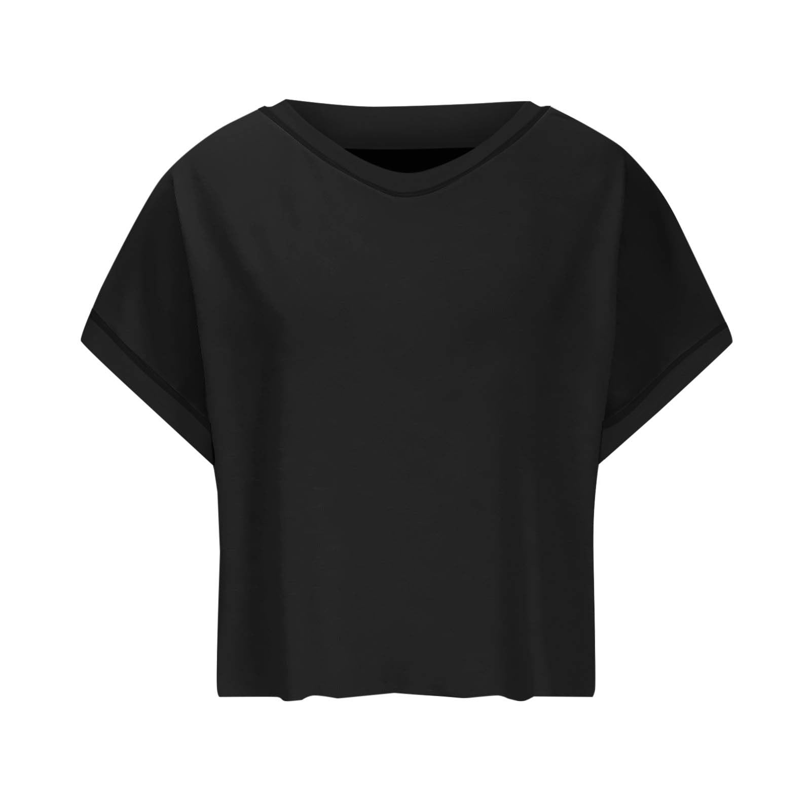 Summer Tops Sevevn Womens Open Back Workout Backless Short Sleeve Athletic Shirt Running Crop Gym Yoga Tee