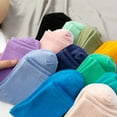 thumbnail image 3 of Chaussettes pour Femmes 100 Coton Tendance Mode Couleur Unie Chaussettes pour Femmes Pur Coton Chaussettes pour Femmes Chaussettes pour Filles Heureuses Chaussettes Courtes à la Cheville, 3 of 5