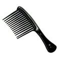 thumbnail image 1 of Peine de dientes anchos Zulema para peinar el cabello con mango grande Negro, 1 of 8