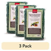 (3 pack) Aquaculture Green Terrarium Decor Moss for Reptiles 2.75oz