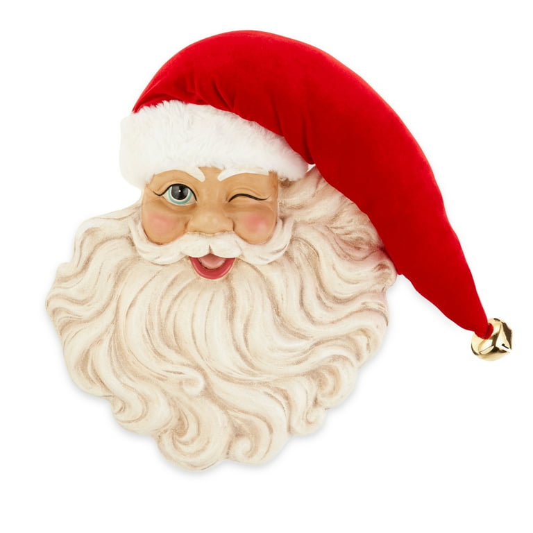 Holiday Time Christmas Season 20 Inch Santa Claus Face with Red