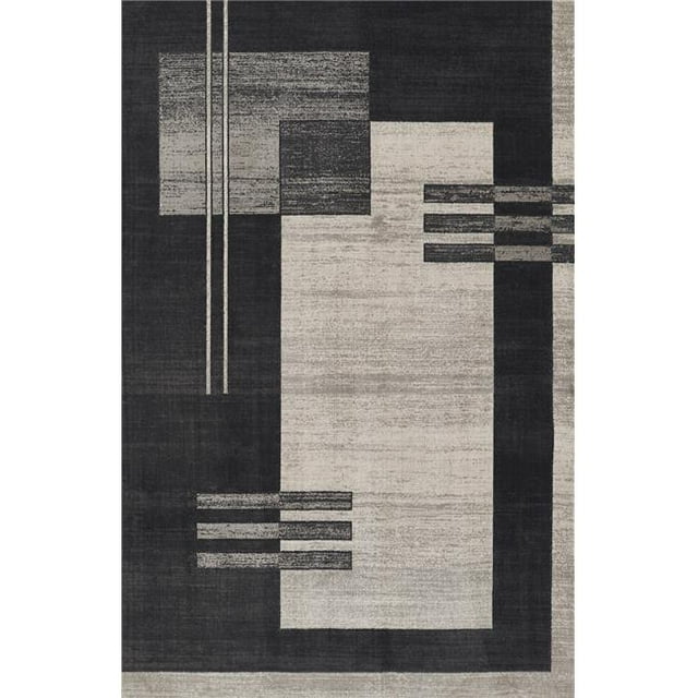 Momeni EDITIEDI-4CHR2277 2 ft. 2 in. x 7 ft. 7 in. Edition Machine Made Contemporary Runner Rug, Charcoal