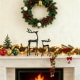 thumbnail image 4 of LmnLft Reindeer Christmas Decoration, European-Style Imitation Metal Deer Sculpture, Black Metal Reindeer Statues for Entryway Decor, Christmas Tabletop Ornaments for Mantel, Living Room, Office, 4 of 9