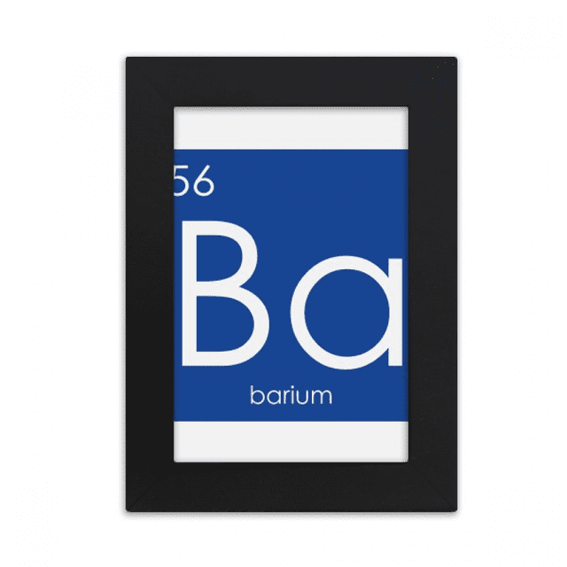 Chestry Elements Period Table Alkaline Earth Metal Barium Ba Desktop Photo Frame Picture Display Art Painting Exhibit