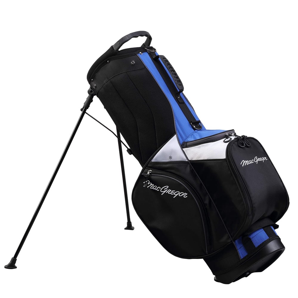 MacGregor Golf Response Stand Bag with 9" 6 Way Divider Top- Black/Blue