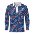 thumbnail image 3 of zuwimk Polo Shirts For Men,Men's Long Sleeve Polo Male Casual Autumn Printed T Shirt Turn Down Collar Long Sleeve Tops T Shirt Men Casual Soild Zipper Top Shirt Turn Down Blouse Long Sleeve Top Shirt, 3 of 4
