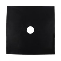 Mavis Laven Gas Stove Protective Pad, 6 Pcs/Set Reusable Fiberglass Gas Stove Protector Kitchen Tool (Black)