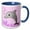 Blue/White, variant on 3drose, Cute Grey Dolphin Pink Ocean, 15oz Mug