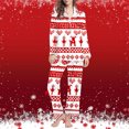 thumbnail image 4 of AINIYS Womens Christmas Pajamas Sets 2 Piece V Neck Loungewear Sets Comfy Long Sleeve Matching Pants Xmas Outfits with Pocket Red M, 4 of 7