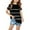 Black, variant on CHEEREAM Toddler Girl Casual Short Sleeve Shirts Round Neck Tunic Tops Kids Striped Print Tee Summer Blouses Size 3-14 Years