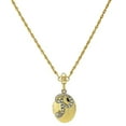 thumbnail image 4 of 1928 Jewelry Women's Gold And Silver Tone Crystal Initial P Locket Necklace, 16" + 3" Extender, 4 of 4
