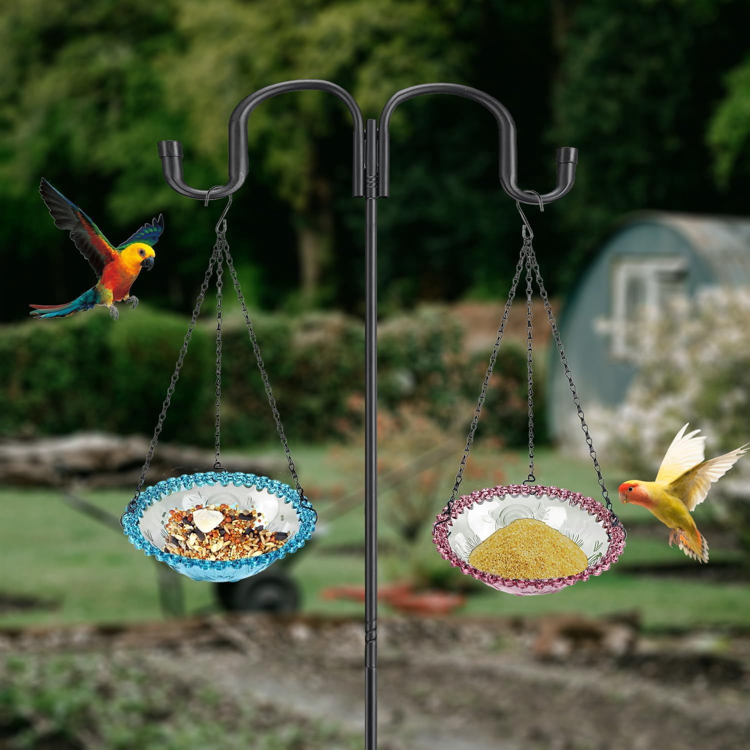 Wild Bird Feeder Outdoors Weather and Water Resistant Squirrel-Proof Wild Bird feeders,Window Birdfeeders for Wild Birds Hanging in the Garden and Balcony
