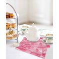 thumbnail image 4 of Pink Abstract Kitchen Dish Towels for Drying Dishes Set of 4, Vintage Geometric Gradient Oil Painting Modern Waffle Weave Microfiber Hand Tea Bathroom Towels Quick Dry & Absorbent Towel 12x12, 4 of 7