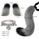 thumbnail image 5 of Diadema con orejas de zorro y lobo y cola de piel sintética hechas a mano para accesorios de disfraces de fiesta de cosplay, 5 of 5
