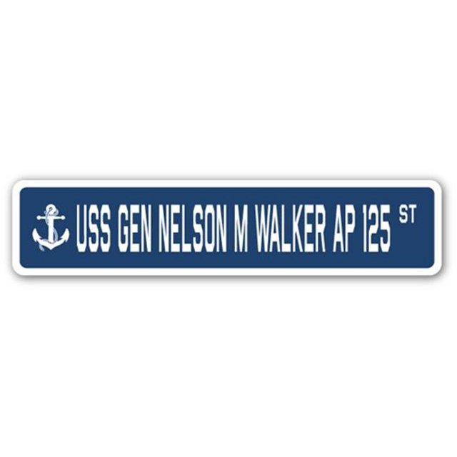 SignMission Panneau de Rue SSN-Gen Nelson m Walker Ap 4 x 18 Po. A-16 - USS Gen Nelson m Walker Ap 125