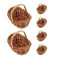 thumbnail image 4 of 6pcs Mini Rattan Picnic Baskets with Handles for Baby Shower Favors, Birthday Party , Garden Decor and Home Decoration, 4 of 6