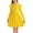 Yellow, variant on Actgleam Girls Halloween Dress Ruffle Long Sleeve Knit Cute Casual with 2 Pockets Dresses,Orange,11-12Years