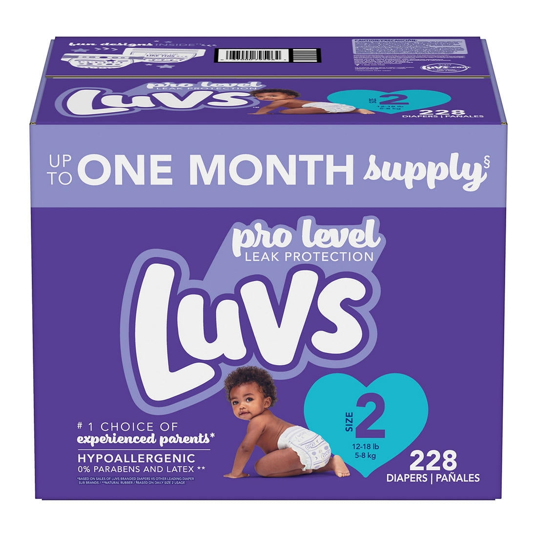 Size 2 228 Count ONE Month Supply fits 12-18 lb. Huggies Snug & Dry Baby Diapers Packaging May Vary